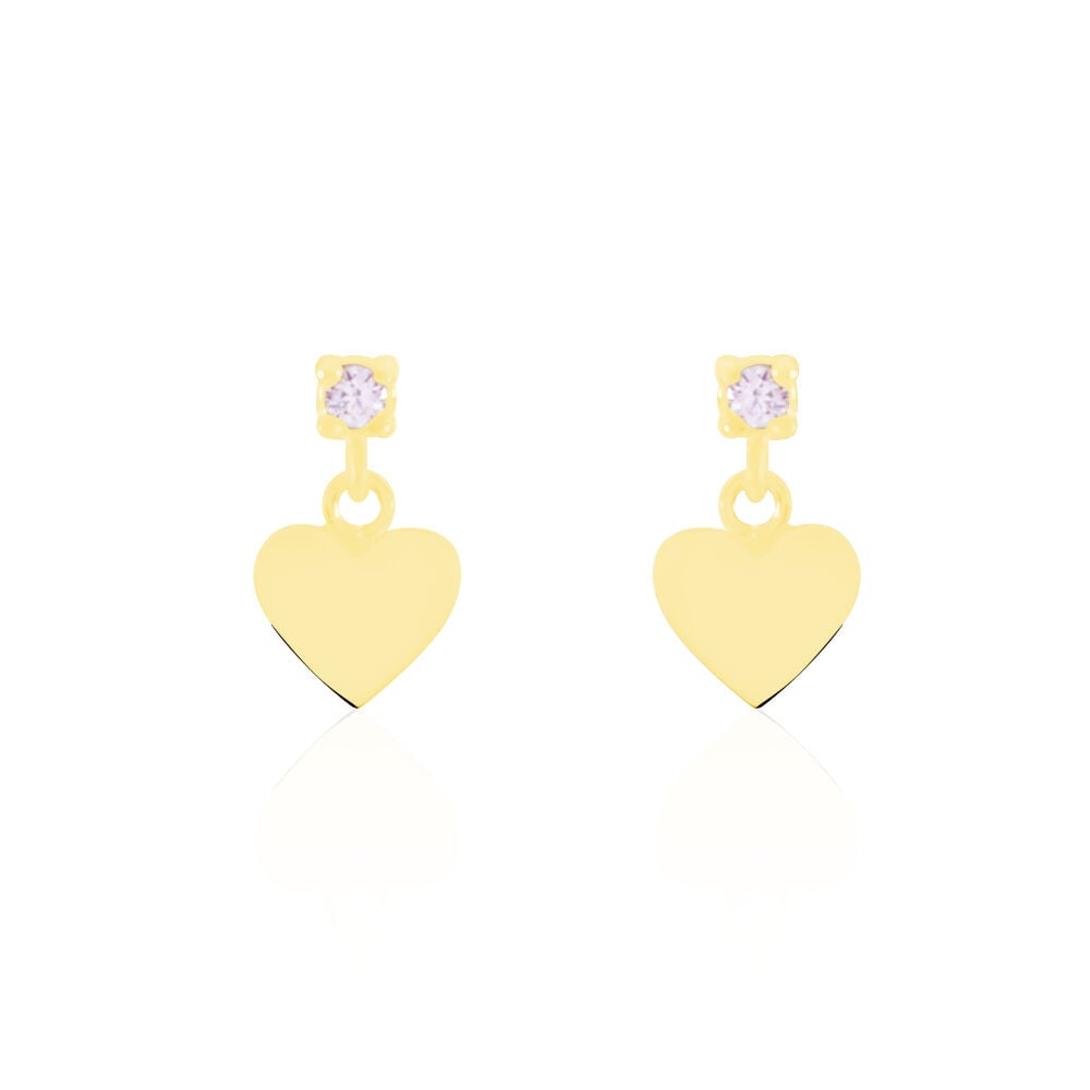Boucles D'oreilles Pendantes Or Jaune Marie Lou Oxyde De Zirconium - Pendantes Enfant | Marc Orian