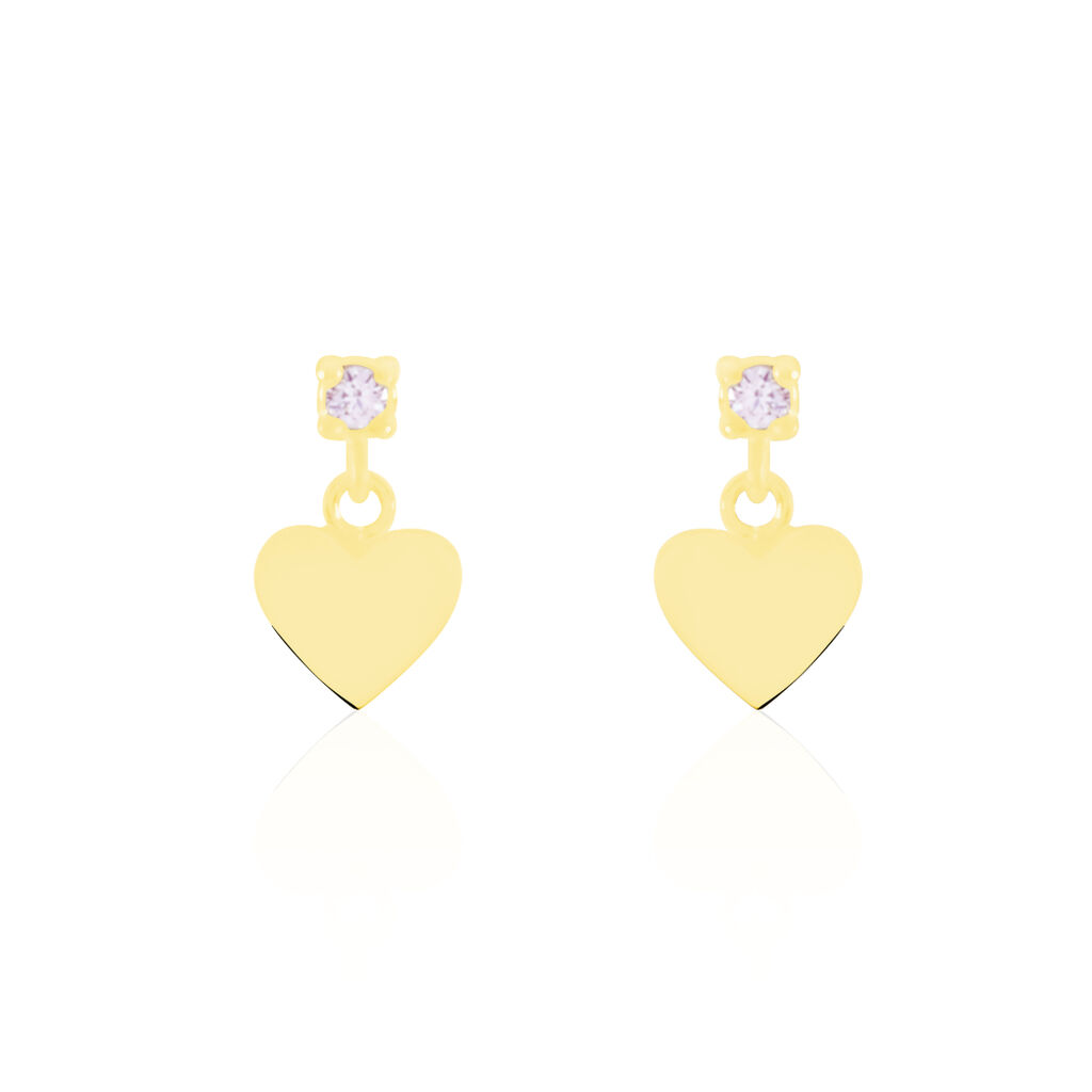 Boucles D'oreilles Pendantes Or Jaune Marie Lou Oxyde De Zirconium - Pendantes Enfant | Marc Orian