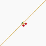 Bracelet Cherry Cerise Argent Dor&eacute; A L'Or 750/1000 - Bracelets fantaisie Enfant | Marc Orian
