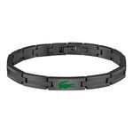 Bracelet Lacoste Stencil Acier Noir - Bracelets cha&icirc;nes Homme | Marc Orian
