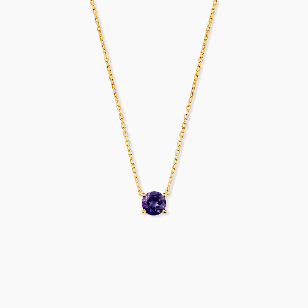 Collier Safae Or Jaune Am&eacute;thyste - Colliers avec pierres Femme | Marc Orian