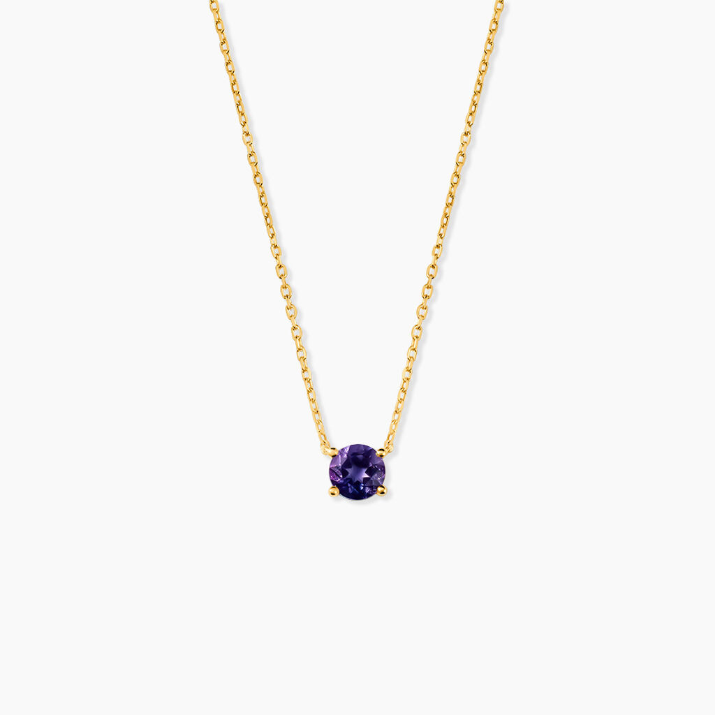 Collier Safae Or Jaune Am&eacute;thyste - Colliers avec pierres Femme | Marc Orian