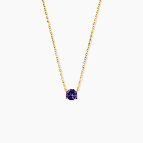 Collier Safae Or Jaune Am&eacute;thyste - Colliers avec pierres Femme | Marc Orian