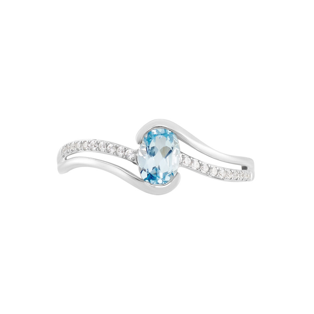 Bague Or Blanc Anja Topaze - Bagues pierres fines Femme | Marc Orian