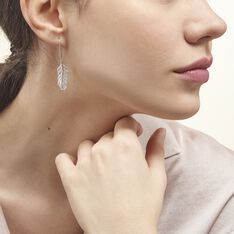 Boucles D'oreilles Pendantes Britany Argent Blanc Oxyde De Zirconium - Boucles d'oreilles Pendantes Femme | Marc Orian