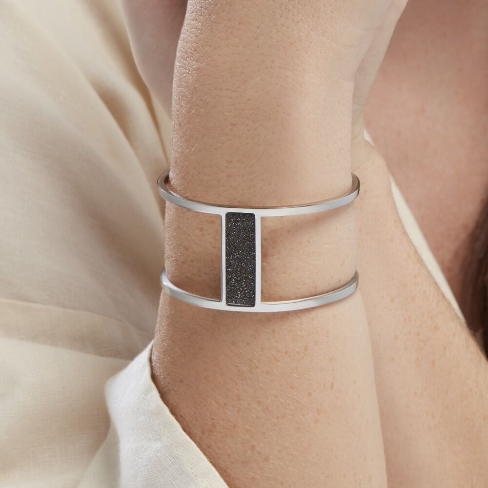 Bracelet Manchette Acier Blanc Maria - Bracelets manchettes Femme | Marc Orian