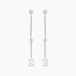 Boucles D'oreilles Puces Argane Argent Blanc Oxyde De Zirconium - Puces Femme | Marc Orian
