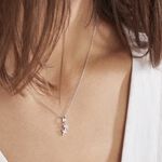 Collier Astra Argent Blanc Oxyde De Zirconium - Colliers avec pierres Femme | Marc Orian