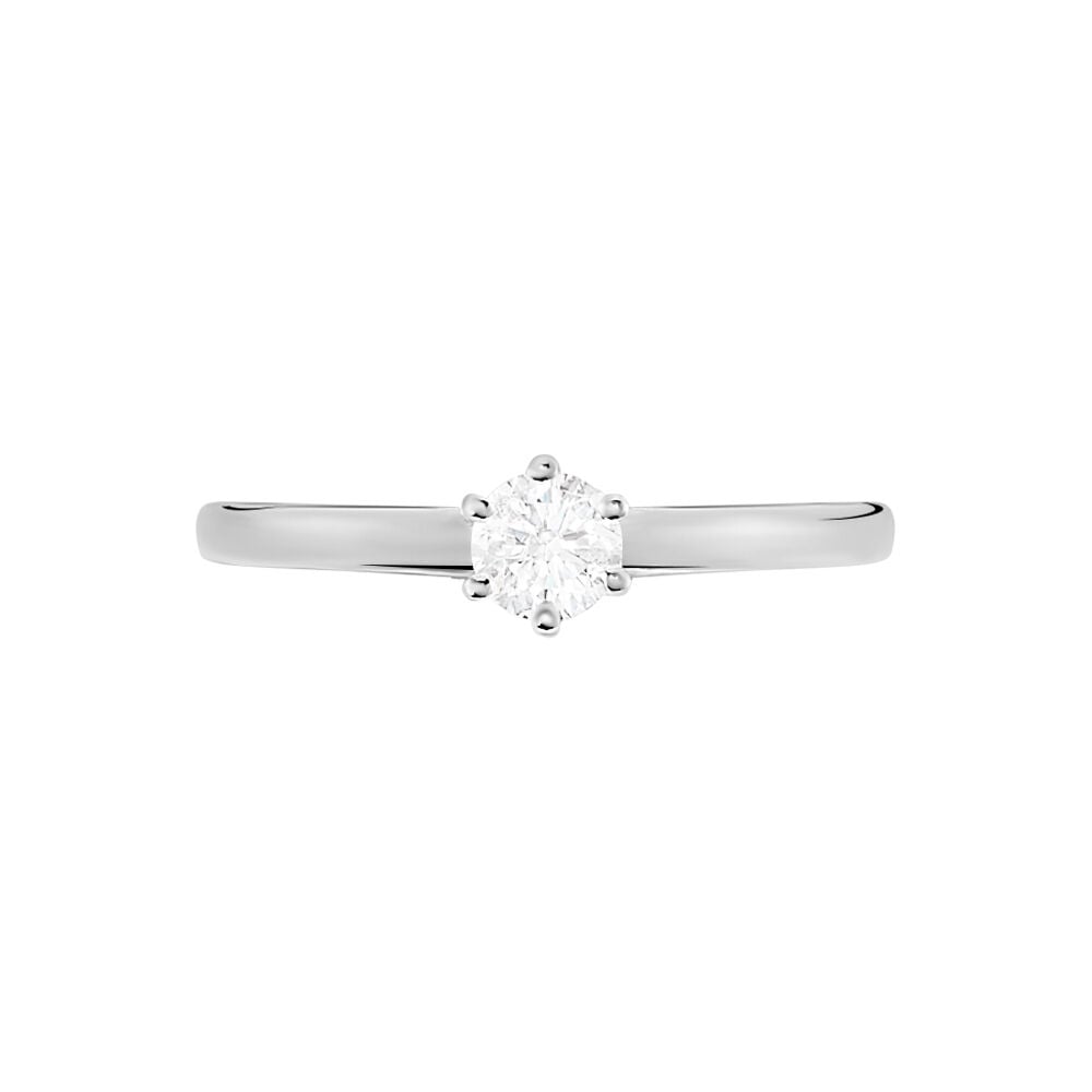 Bague Solitaire Natalia Or Blanc Diamant - Solitaires Femme | Marc Orian