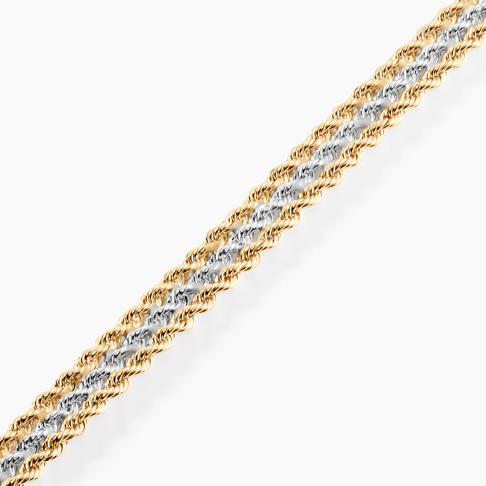 Bracelet Cordelia Maille Corde 3 Rangs Or Bicolore - Bracelets mailles Femme | Marc Orian