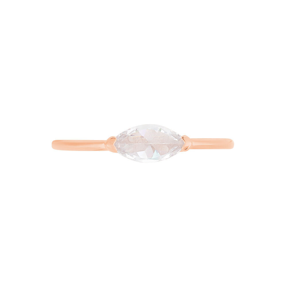 Bague Orida Argent Rose Oxyde De Zirconium - Solitaires Femme | Marc Orian