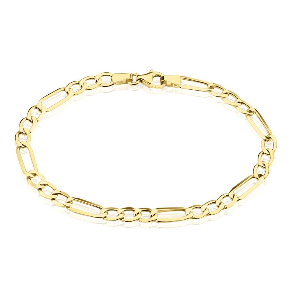Bracelet Or Jaune Maille Alternée 1/3 - Bracelets mailles Femme | Marc Orian