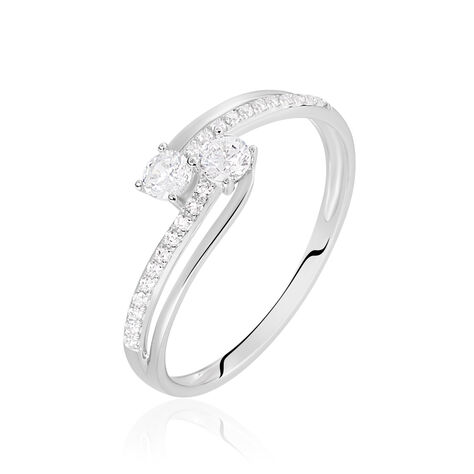 Bague Clarina Or Blanc Oxyde De Zirconium - Bagues avec pierre Femme | Marc Orian