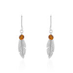 Boucles D'oreilles Pendantes Argent Blanc Adriane Ambres - Boucles d'oreilles pampille Femme | Marc Orian