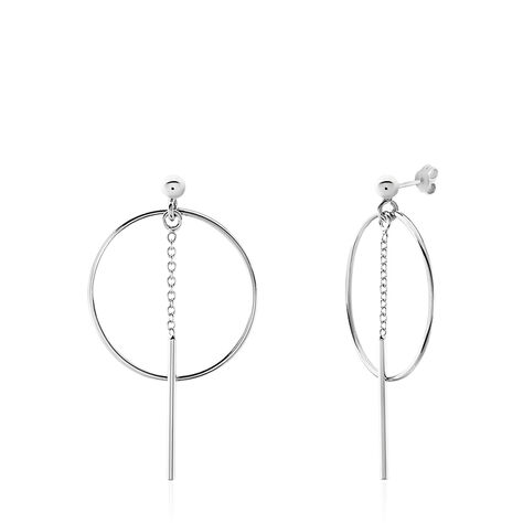 Boucles D'oreilles Pendantes Enissa Argent Blanc - Boucles d'oreilles Pendantes Femme | Marc Orian
