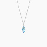 Collier Raquel Or Blanc Topaze - Colliers avec pierres Femme | Marc Orian