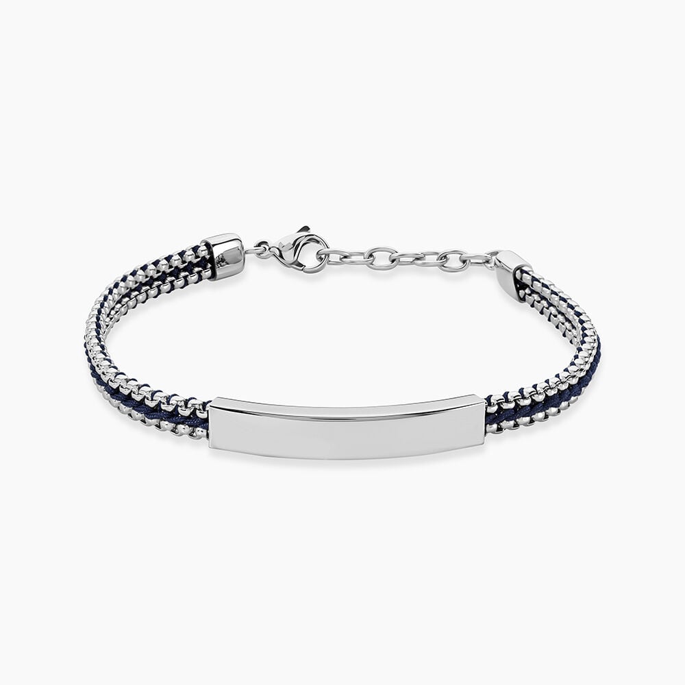 Bracelet Jourdan Joscelin Acier Argenté - Bracelets cordons Homme | Marc Orian