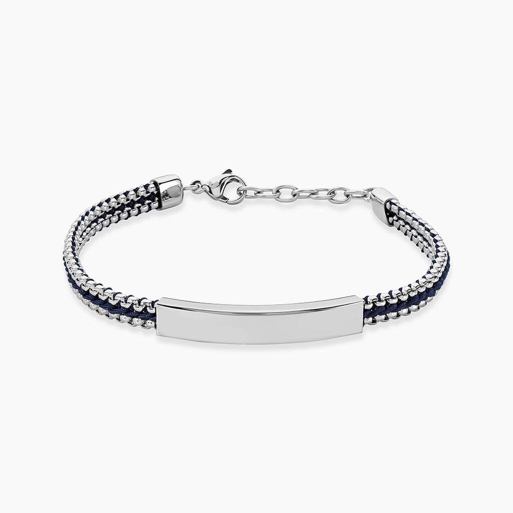 Bracelet Jourdan Joscelin Acier Argenté - Bracelets cordons Homme | Marc Orian