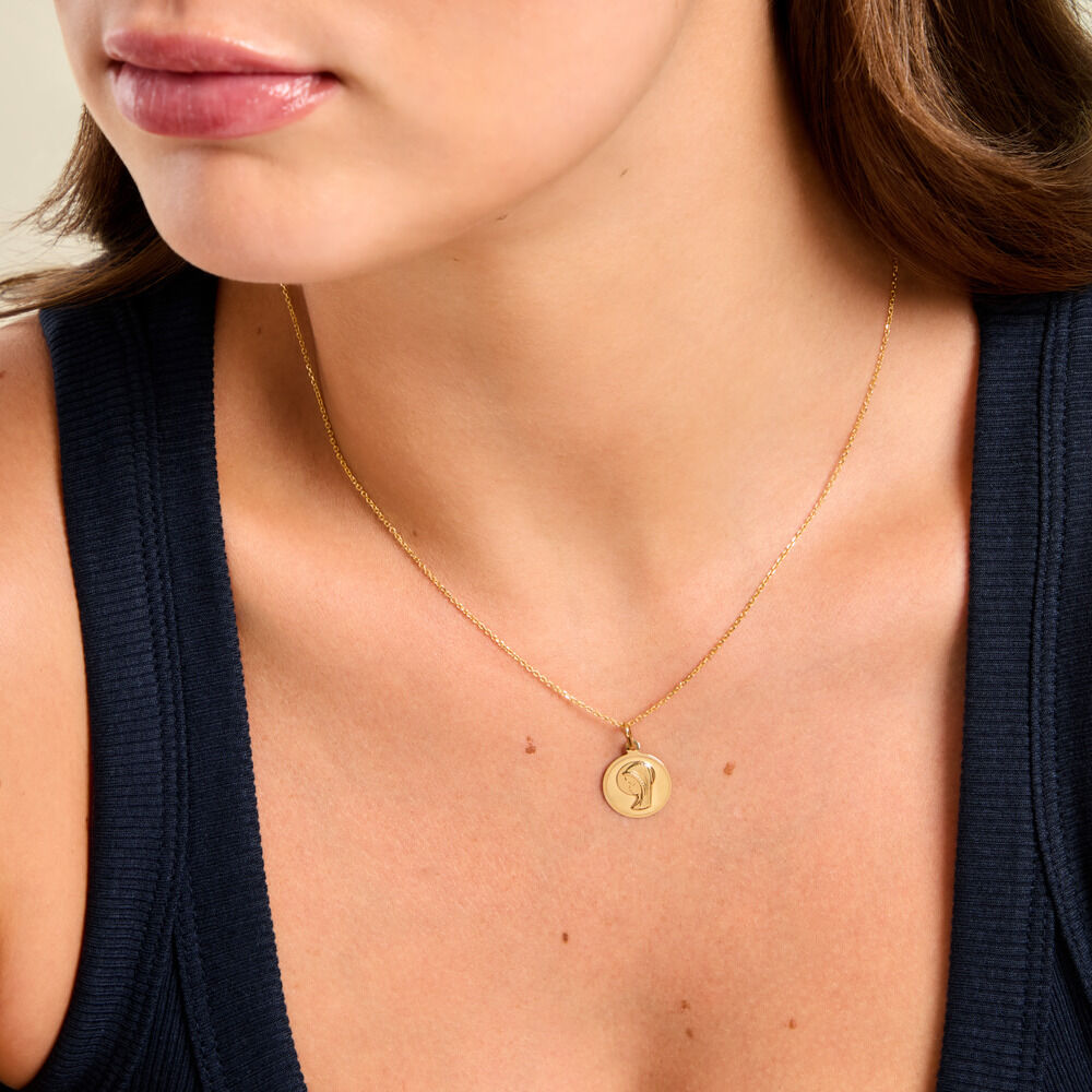 Pendentif Mary Argent Dor&eacute; A L'Or 750/1000 - Bijoux fantaisie Femme | Marc Orian
