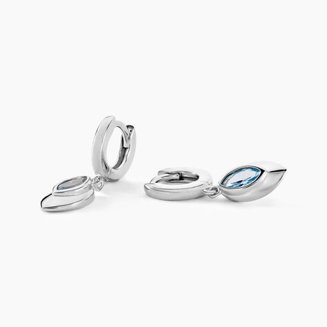 Créoles Duchesse Argent Blanc Oxyde De Zirconium - Créoles Femme | Marc Orian