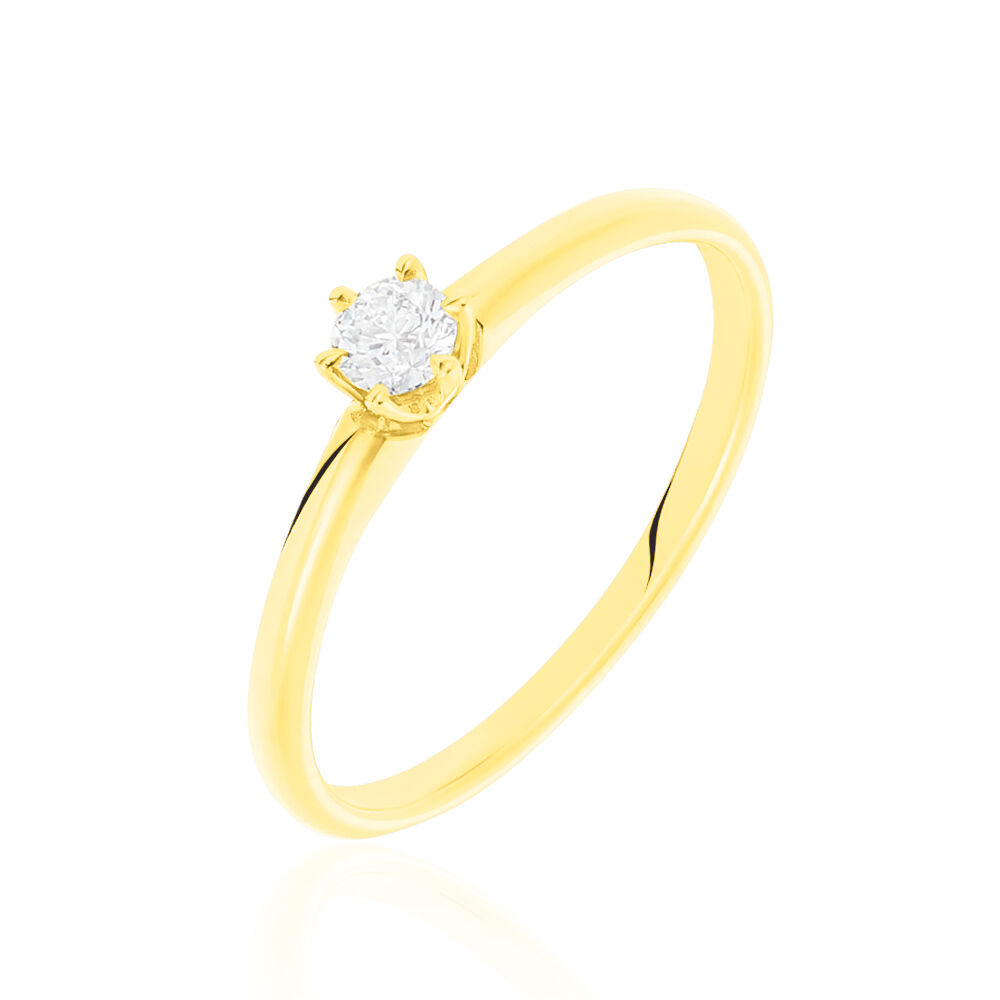 Bague Solitaire Shannel Or Jaune Diamant - Solitaires Femme | Marc Orian