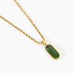 Collier Dannie Acier Jaune Aventurine - Colliers avec pierres Femme | Marc Orian