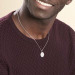 Pendentif Emil Argent Blanc - Bijoux personnalis&eacute;s Homme | Marc Orian