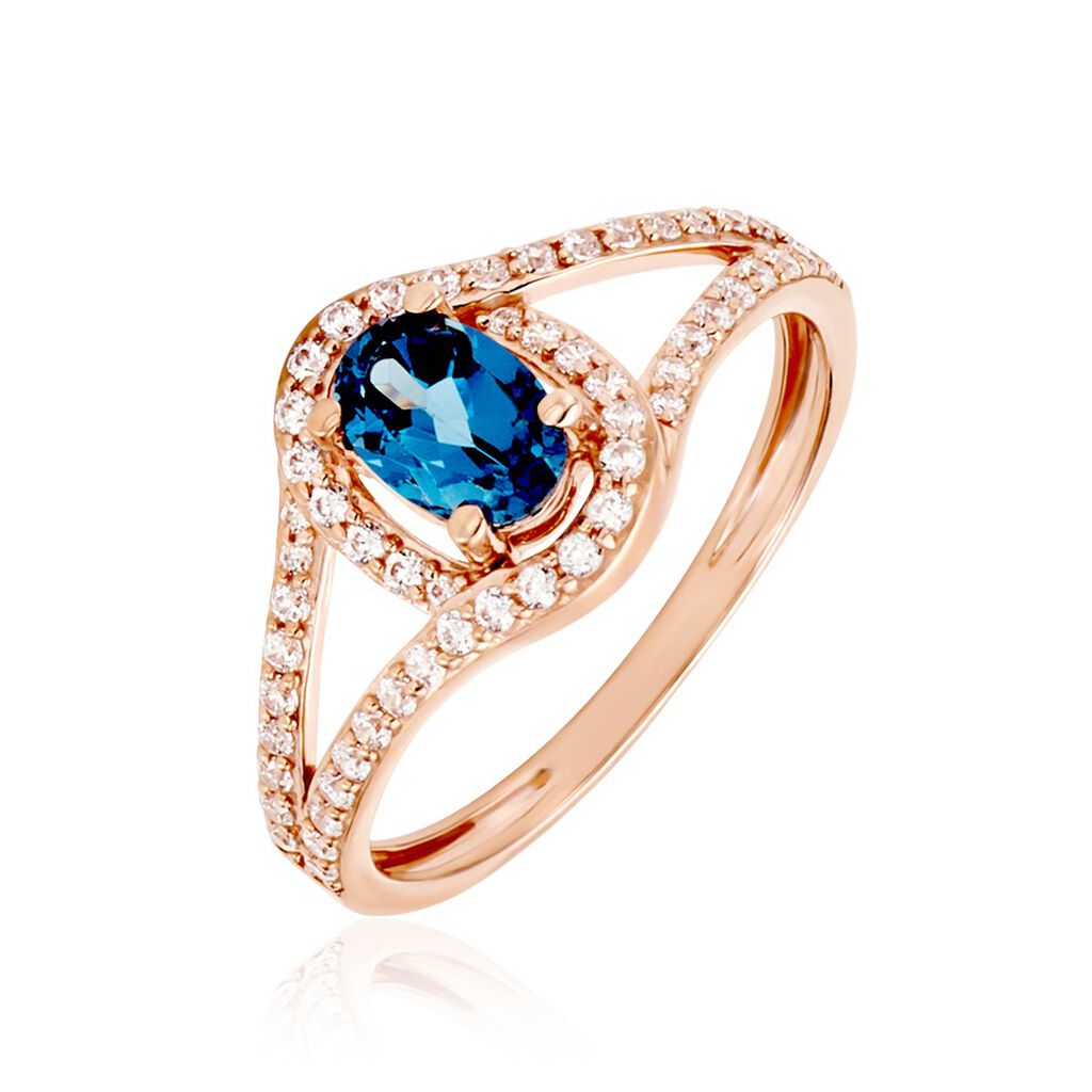 Bague Jannha Or Rose Topaze Et Oxyde De Zirconium - Bagues Femme | Marc Orian