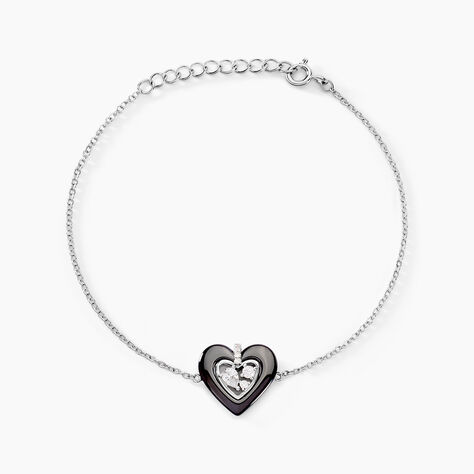 Bracelet Clarah Argent Blanc Céramique Oxyde De Zirconium - Bracelets chaînes Femme | Marc Orian