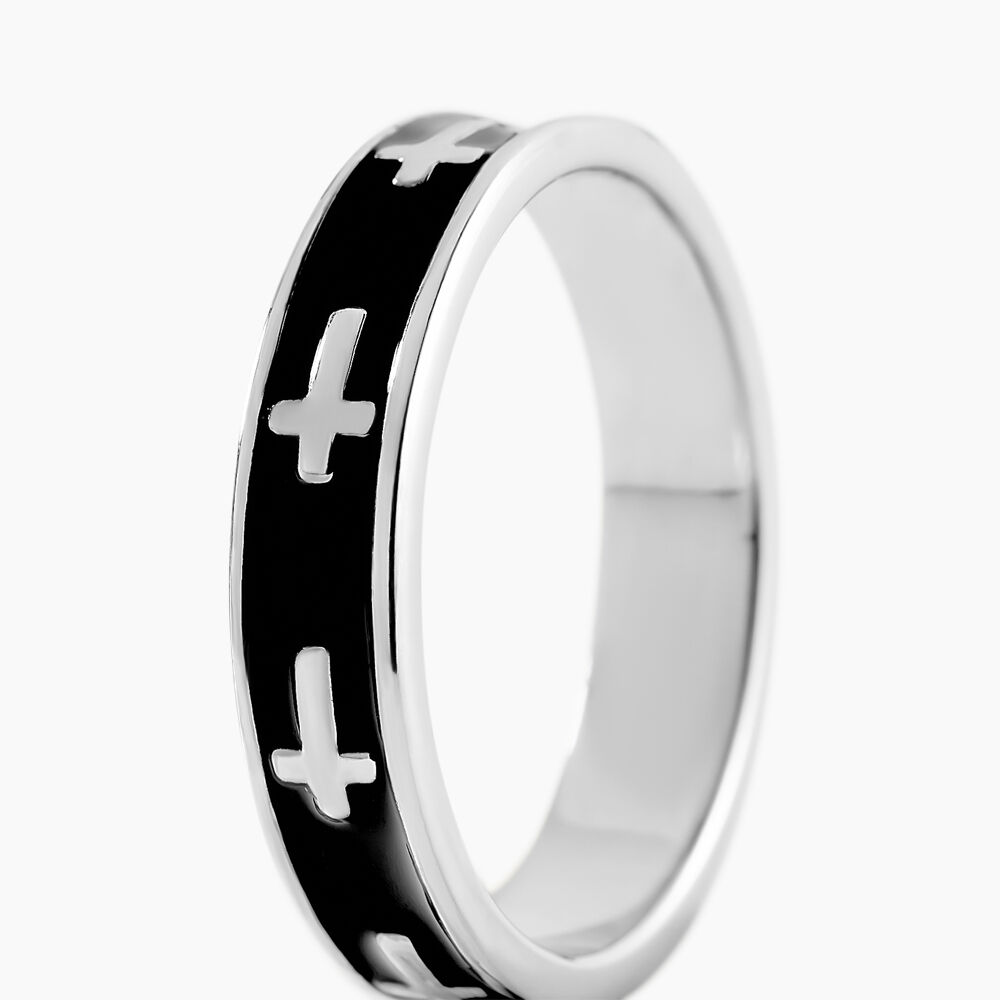 Bague Romaji Argent Blanc - Bijoux fantaisie Homme | Marc Orian