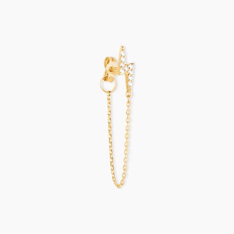 Boucle D'oreille Unitaire Fionola Or Jaune Oxyde De Zirconium - Piercings d'oreilles Femme | Marc Orian