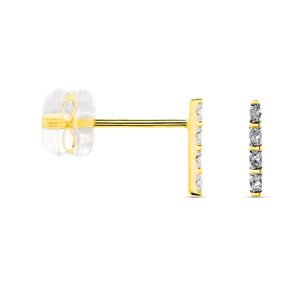 Boucles D'oreilles Puces Or Jaune Puces Judy Diamants -  Femme | Marc Orian