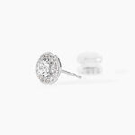 Boucles D'oreilles Puces Star Or Blanc Oxyde De Zirconium - Puces Femme | Marc Orian