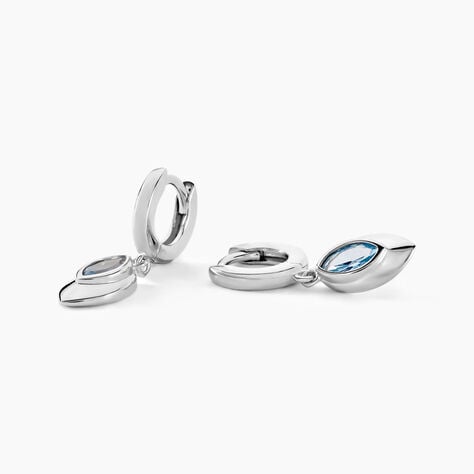 Créoles Duchesse Argent Blanc Oxyde De Zirconium - Créoles Femme | Marc Orian