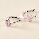 Creoles Argent Blanc Blossom Bash Oxyde De Zirconium - Cr&eacute;oles Femme | Marc Orian