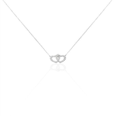 Collier Or Blanc Raoula Oxydes De Zirconium - Colliers avec pierres Femme | Marc Orian