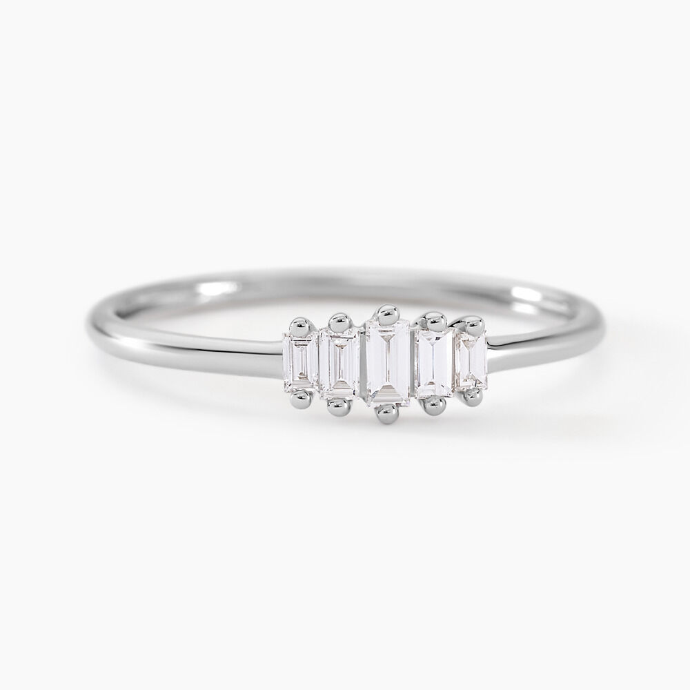 Bague Gal Argent Blanc Diamant Synthétique - Bagues avec pierre Femme | Marc Orian