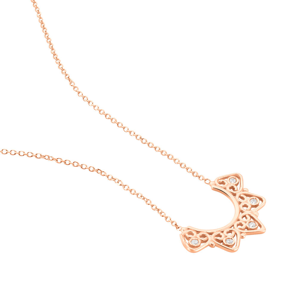 Collier Jemma Or Rose Oxyde De Zirconium - Colliers avec pierres Femme | Marc Orian