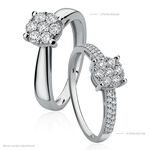 Bague Solitaire Charlene Or Blanc Diamant Synthetique - Parures de mariage Femme | Marc Orian