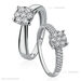 Bague Solitaire Charlene Or Blanc Diamant Synthetique