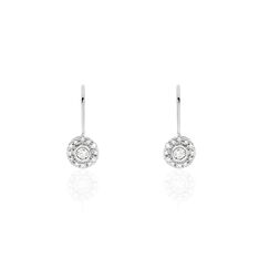 Boucles D'oreilles Pendantes Or Blanc Quin Diamants - Boucles d'oreilles Pendantes Femme | Marc Orian