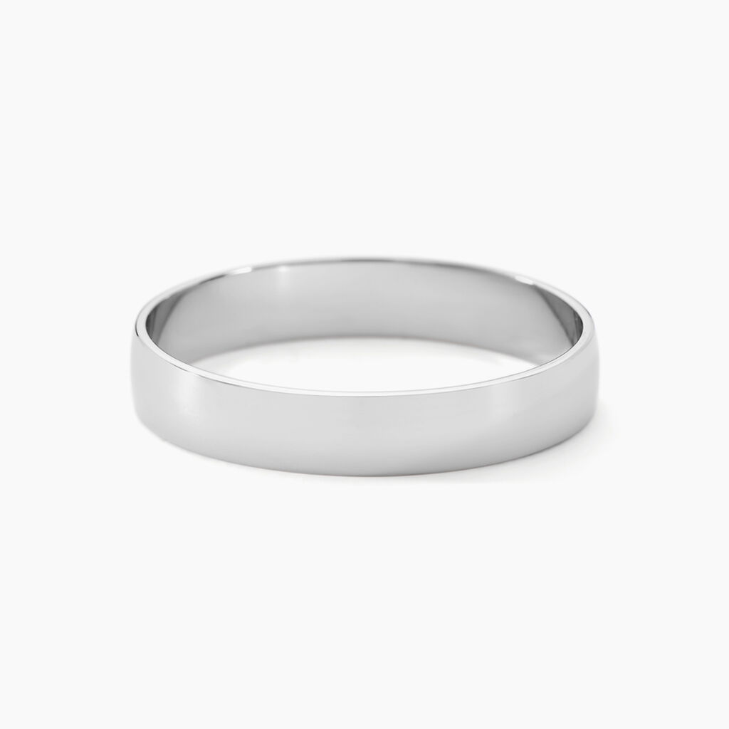 Alliance Julie Ruban Classique Platine Blanc - Alliances Famille | Marc Orian
