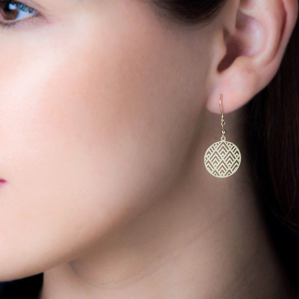 Boucles D'oreilles Pendantes Tahiana Or Jaune - Pendantes Femme | Marc Orian