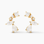 Boucles D'oreilles Puces Tyr Or Jaune Oxyde De Zirconium - Puces Femme | Marc Orian