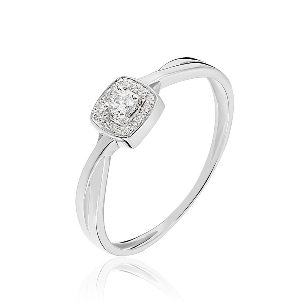 Bague Abani Or Blanc Diamant - Solitaires Femme | Marc Orian