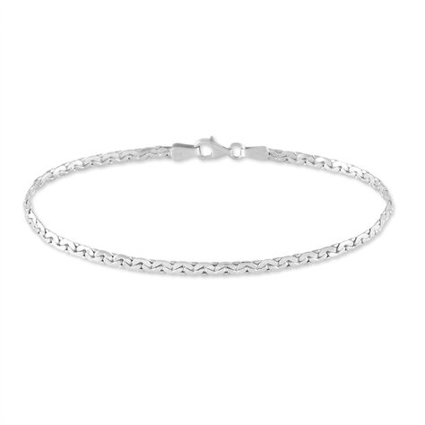 Bracelet Ivy Maille Haricot Or Blanc - Bracelets mailles Femme | Marc Orian