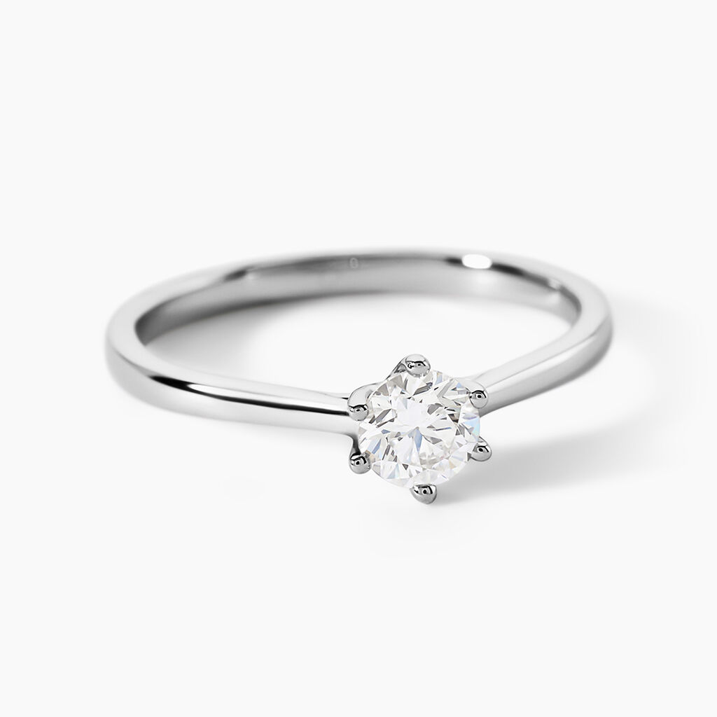 Bague Athena Platine Blanc Diamant - Parures de mariage Femme | Marc Orian