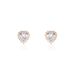 Boucles D'oreilles Puces Calvi Argent Rose Oxyde De Zirconium - Puces Femme | Marc Orian