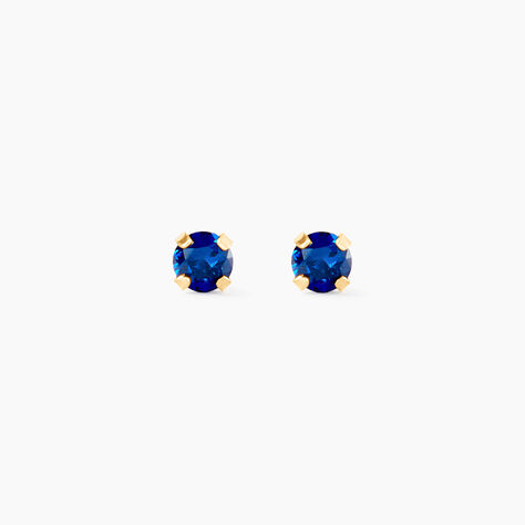 Boucles D'oreilles Puces Or Jaune Oxyde De Zirconium - Puces Femme | Marc Orian