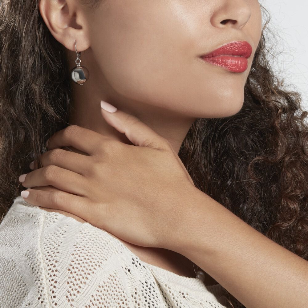 Boucles D'oreilles Pendantes Bilou Acier Blanc - Pendantes Femme | Marc Orian